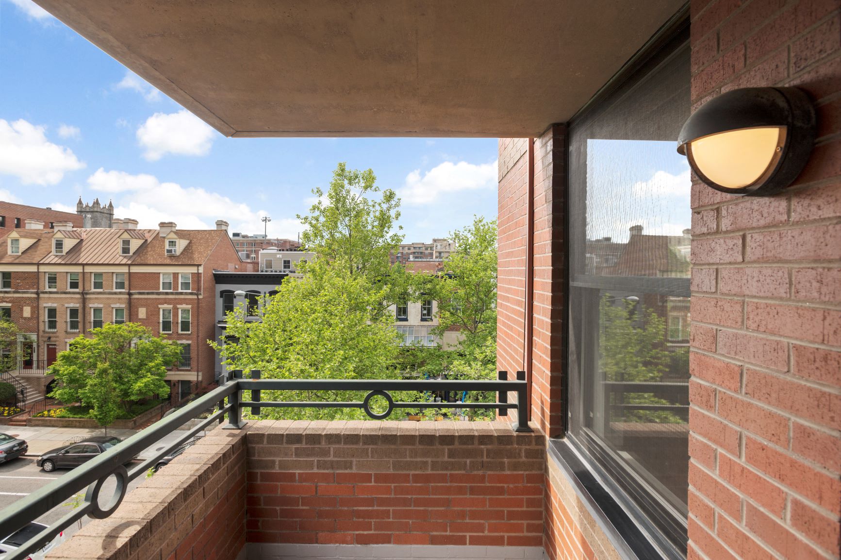 Apartment balcony at 1633 Q, Washington, DC, 20009