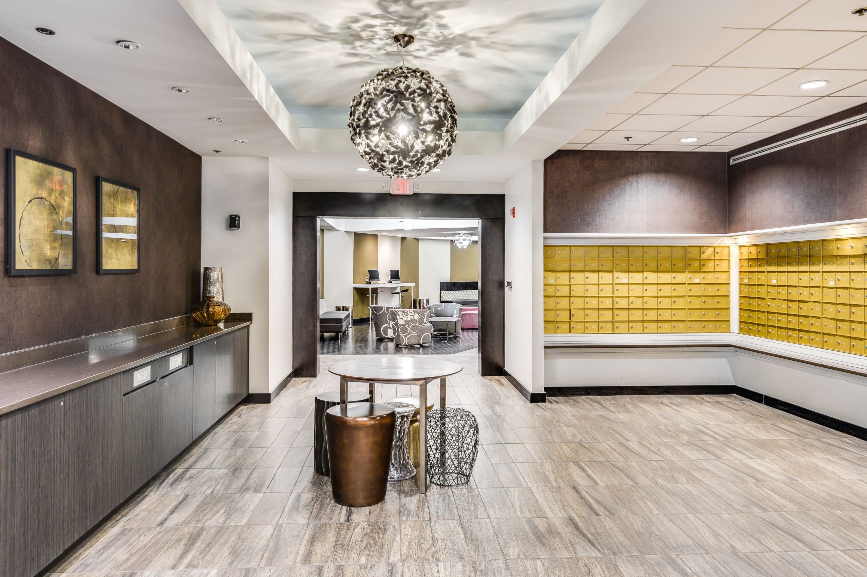 Community mail room  at Lenox Park, Silver Spring, MD, 20910