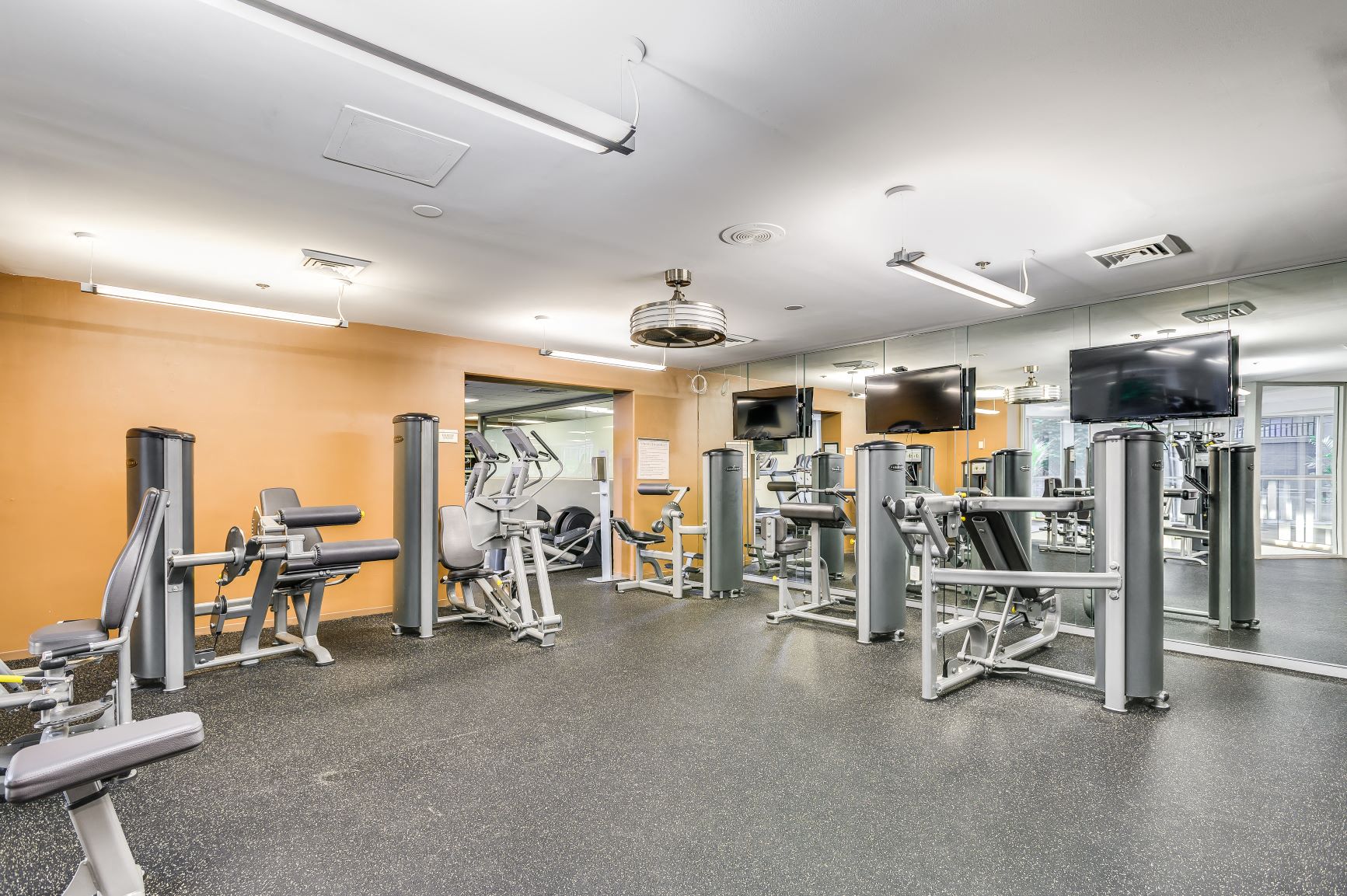 Fitness center updated weight room  at Lenox Park, Maryland, 20910