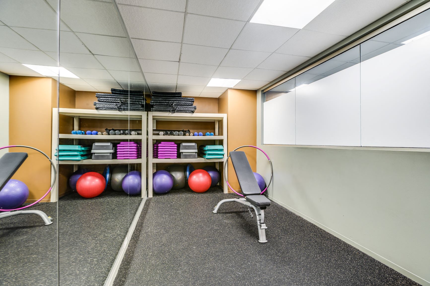 Fitness center yoga room  at Lenox Park, Silver Spring, 20910