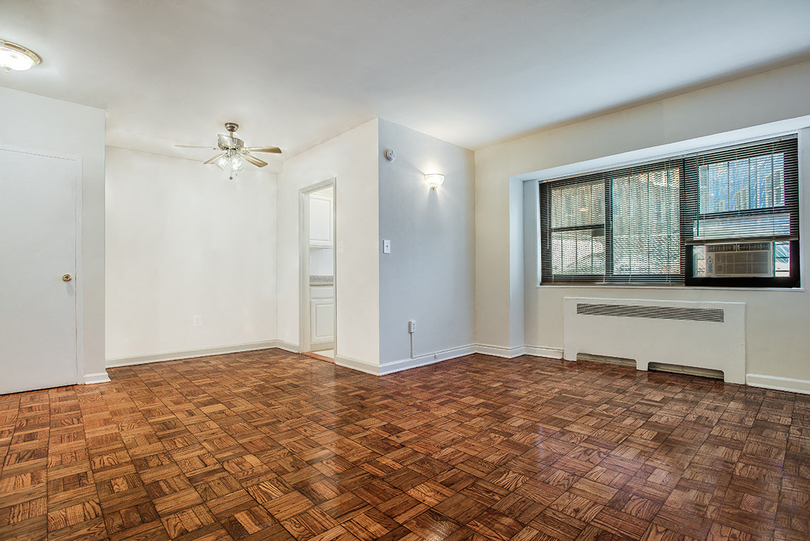 One-bedroom apartment living and dining area at Diplomat, Washington, DC