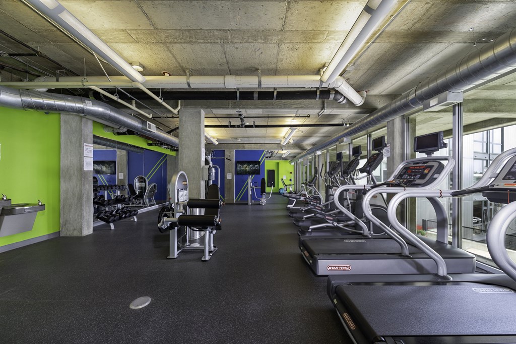 Fitness center at The Shay, Washington