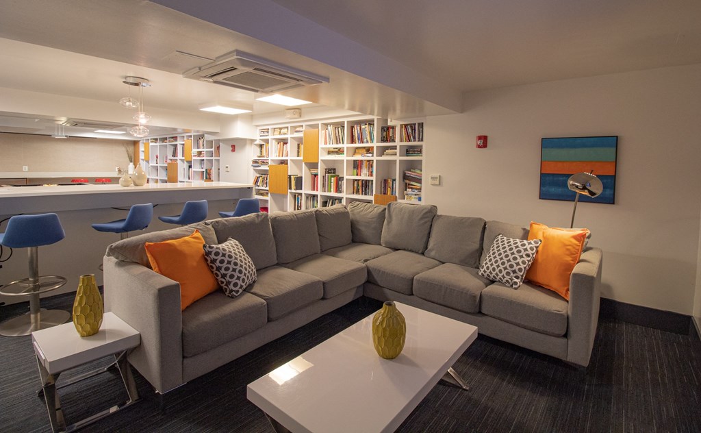 a living room with a couch and a table at The Argonne Apartments, Washington DC