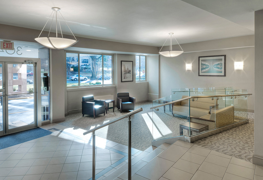 Building lobby at Idaho Terrace, Washington