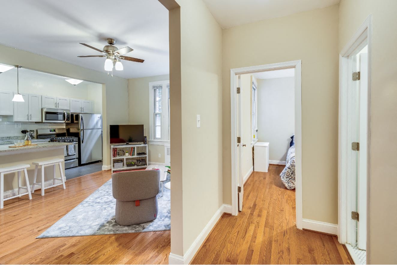 Two-bedroom apartment (staged)  at Kew Gardens, Washington, DC, 20007