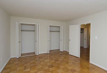 Spacious bedroom closets at Legation House Apartments in the Chevy Chase neighborhood in Washington, DC  20015