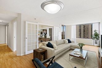Apartment living area with den (virtually staged)  at Lenox Club, Arlington, VA - Photo Gallery 2