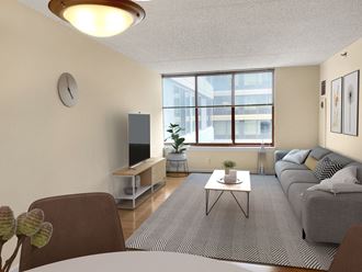 Apartment living area (virtually staged)  at Lenox Club, Arlington, 22202
