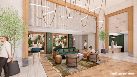 Coming Soon! Newly Renovated Lobby At Lenox Club in National Landing, Arlington VA 22202