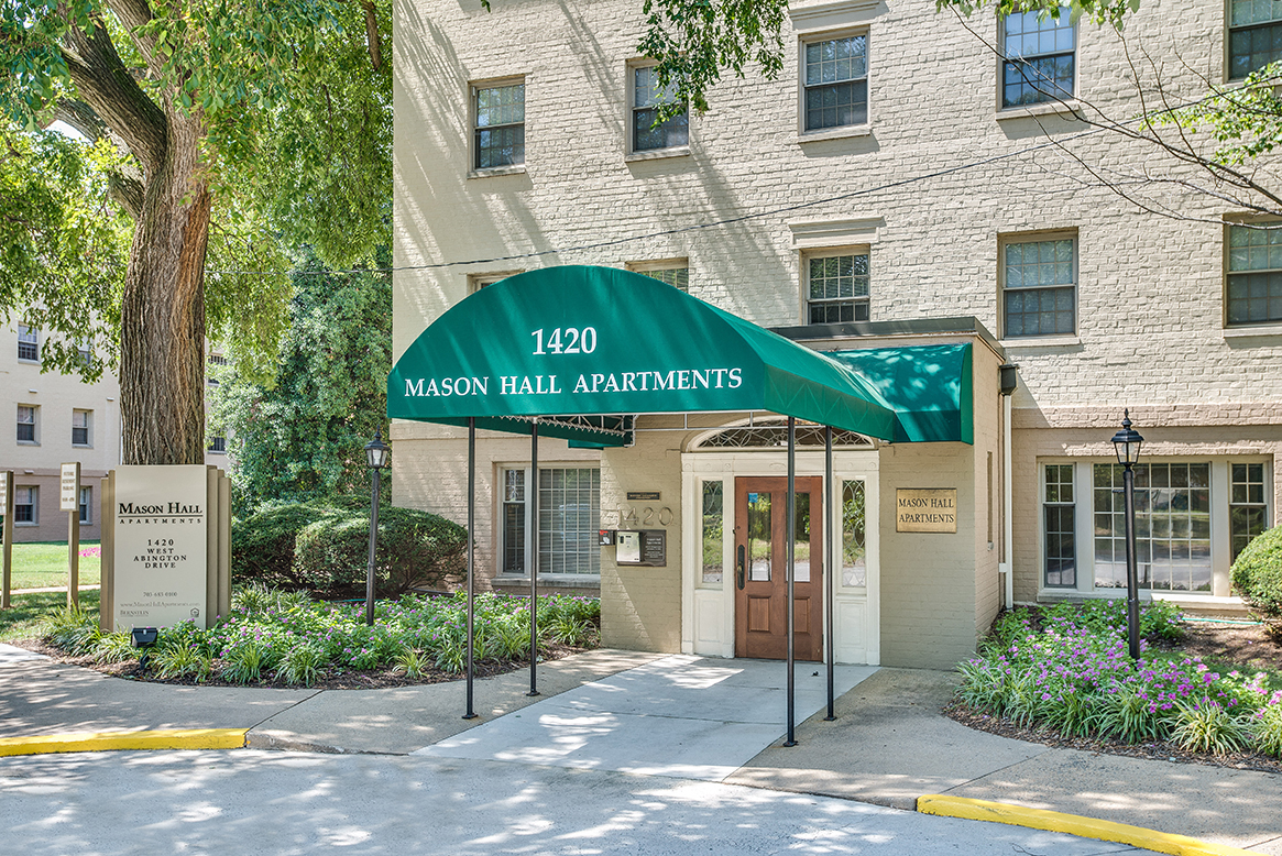 Building exterior at Mason Hall in Alexandria, VA 22314