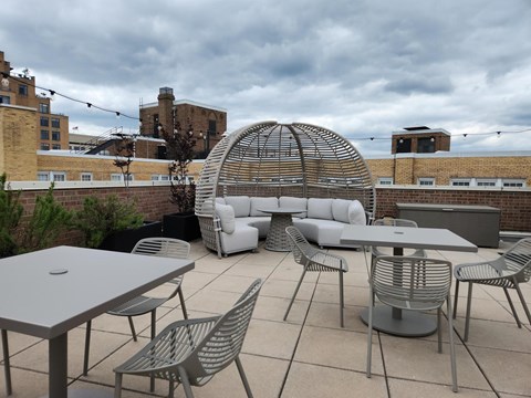 Rooftop deck with grills at The Palisades at Logan Circle, 1464 Rhode Island Ave, NW, Washington, DC 20005