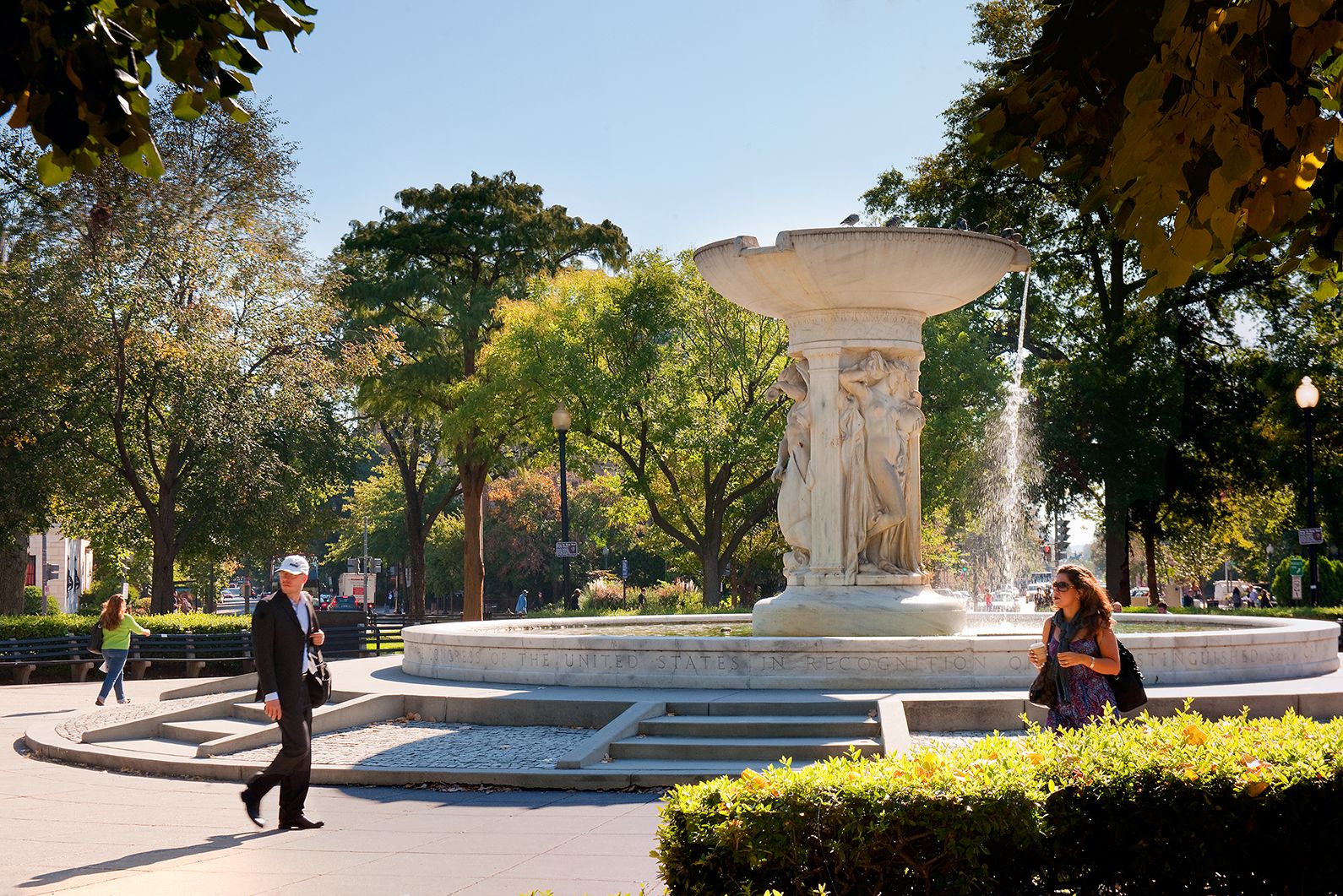 Park center in Dupont Circle at President Madison, Washington, Washington