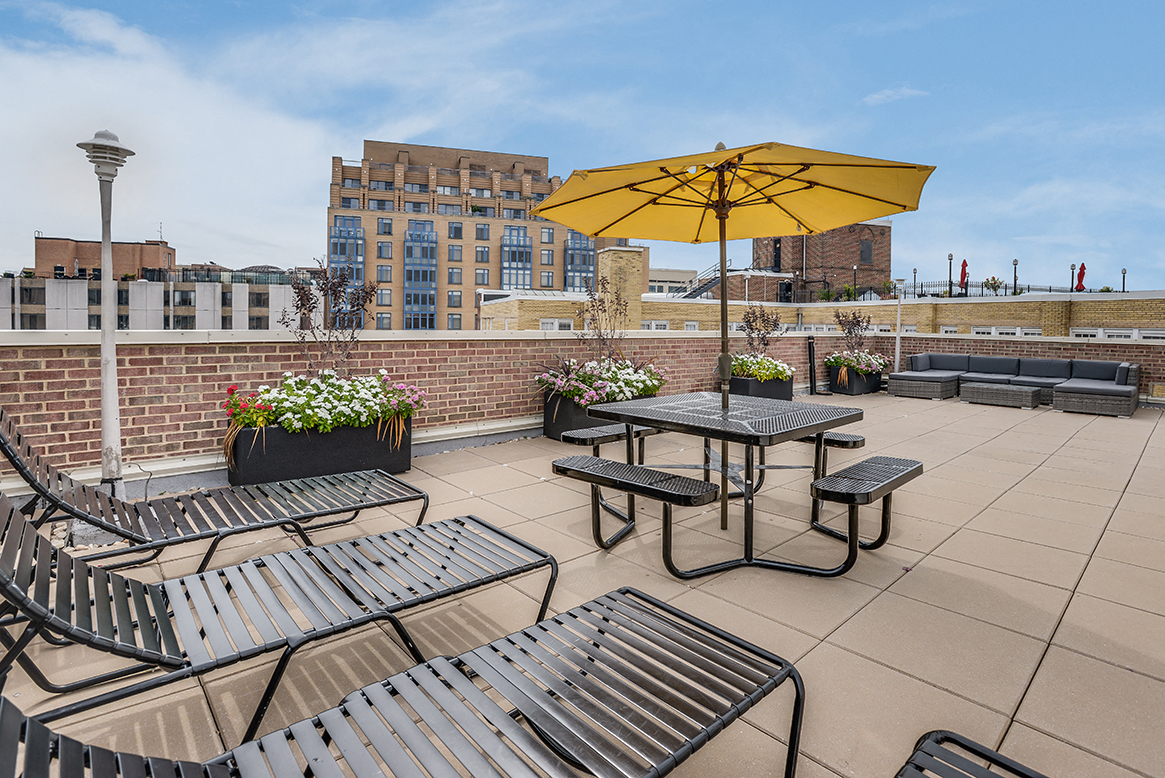 Rooftop deck with grills at Palisades, Washington