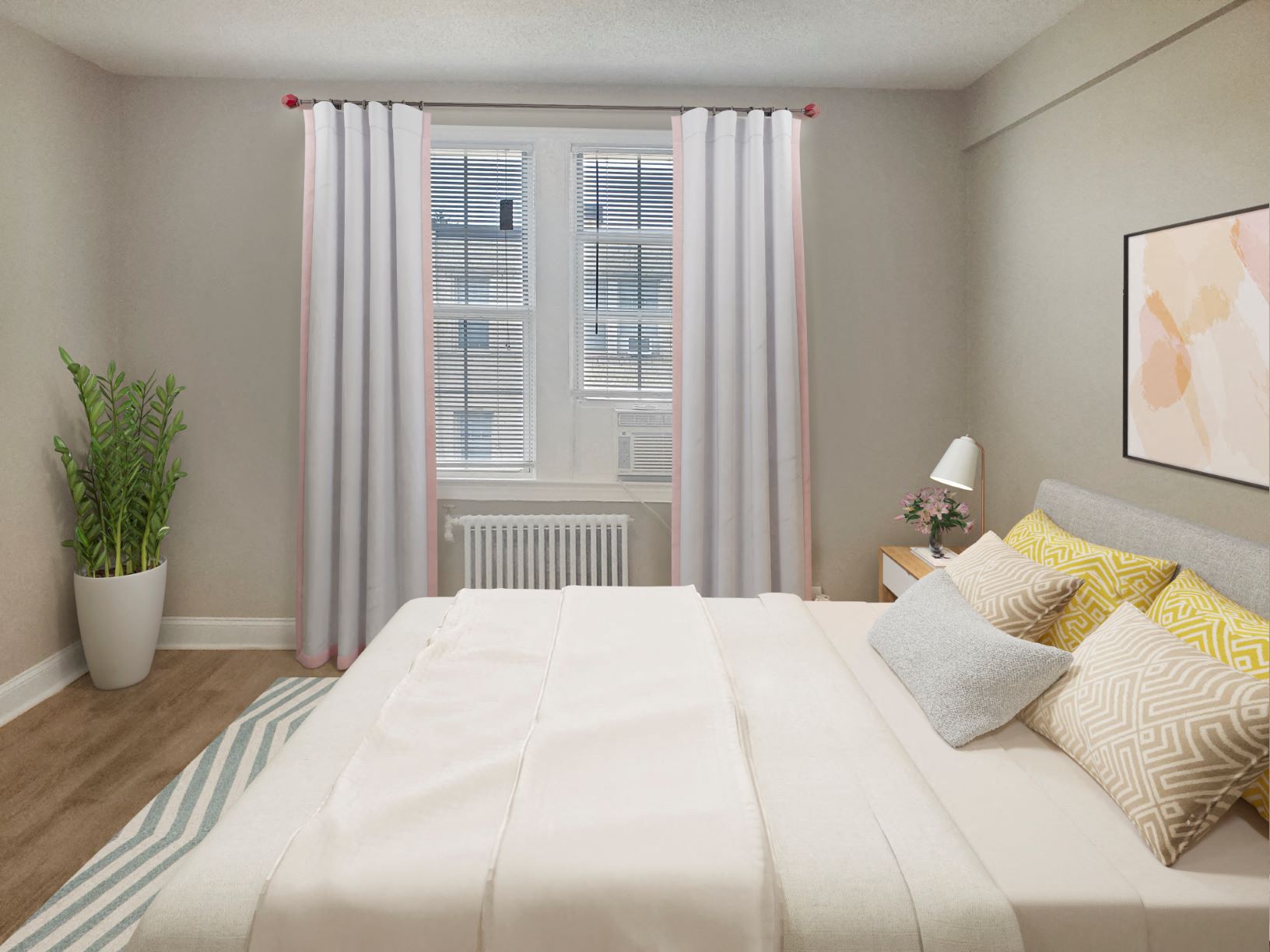 Bedroom (virtually staged) at Park Crest Apartments in Washington D.C. 20007