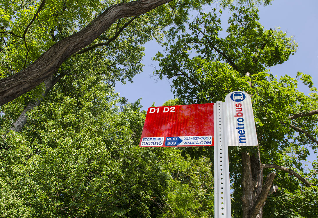 Nearby Metrobus stop in Glover Park