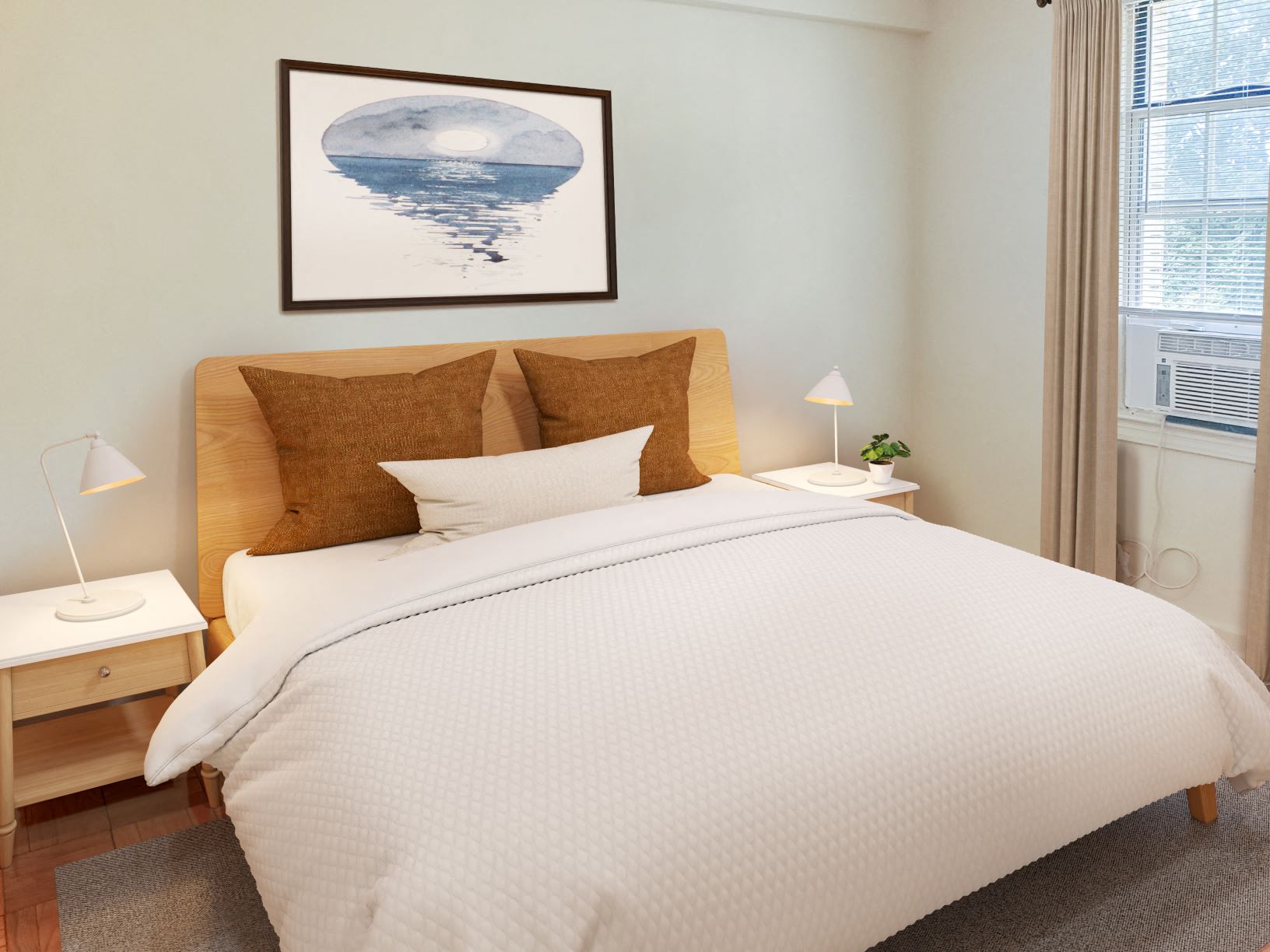 Bedroom (virtually staged) at Park Crest Apartments in Washington D.C. 20007