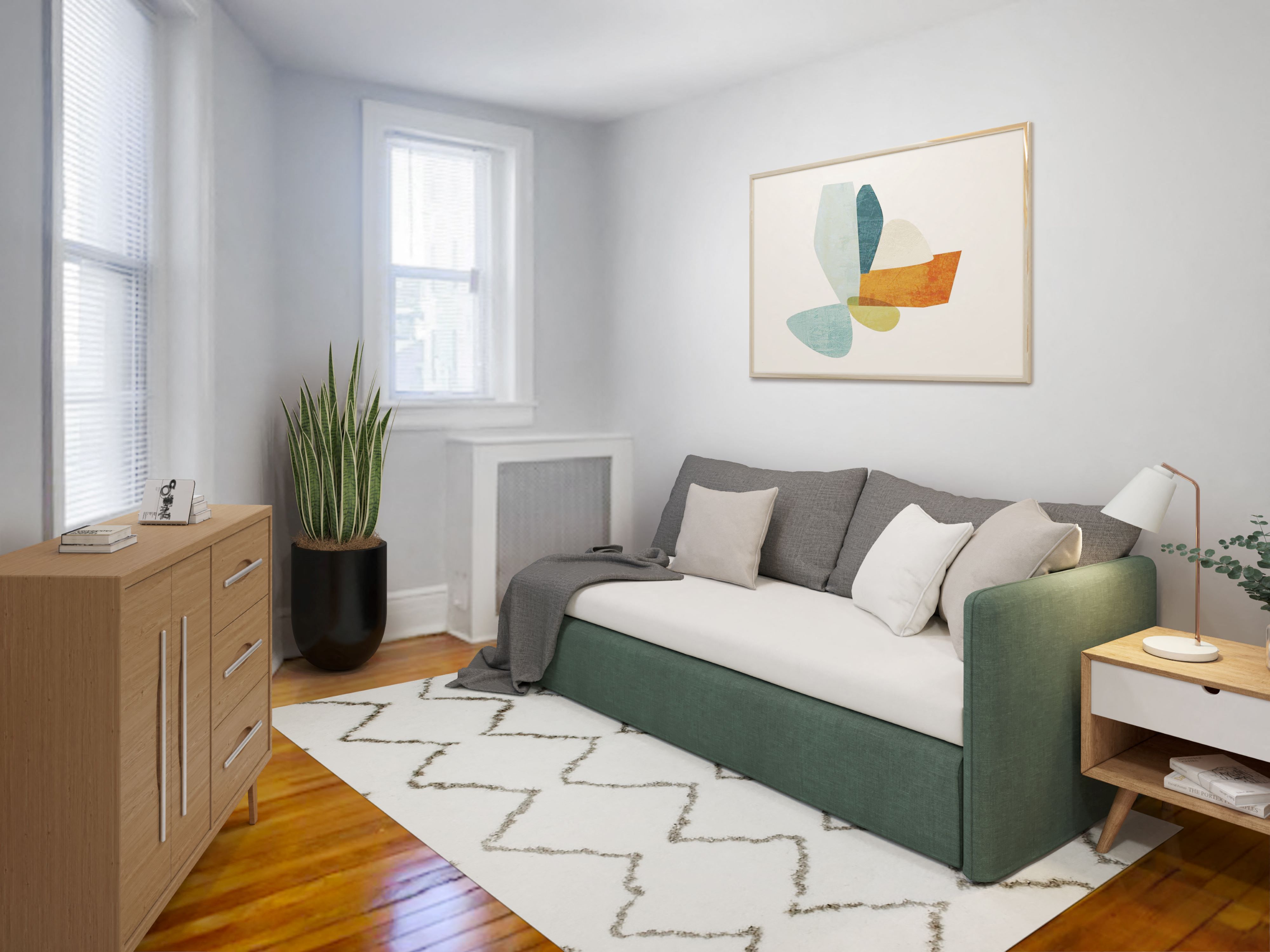 One-bedroom (virtually staged) at President Madison, Washington, Washington