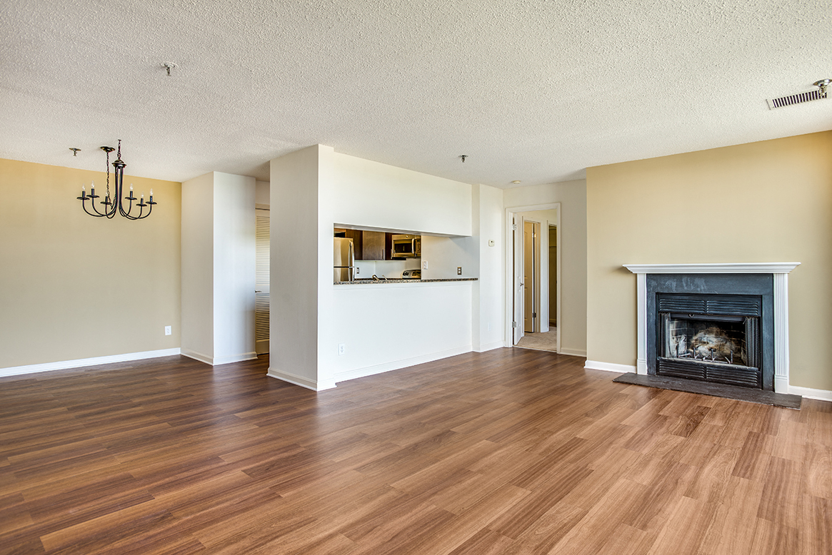 living room and dining room  at Residences at Rio, Gaithersburg