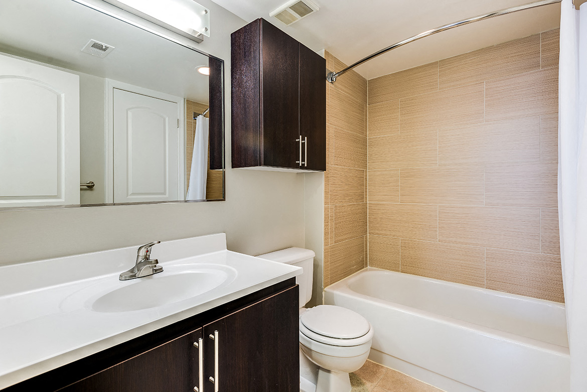 Renovated bathroom  at Residences at Rio, Maryland