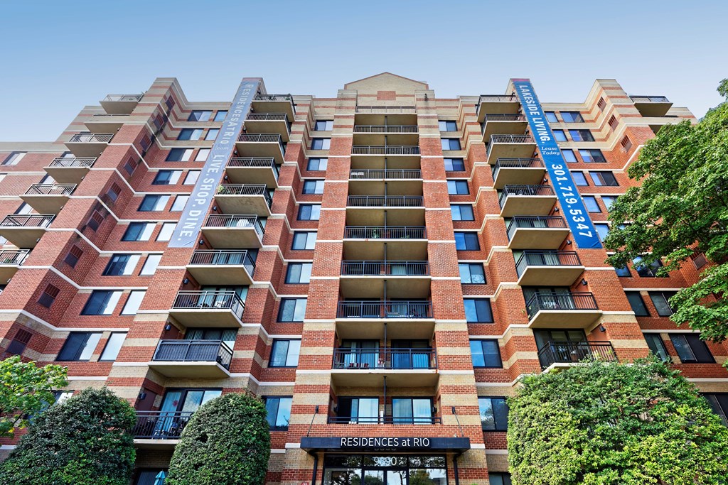 Building exterior at Residences at Rio, Gaithersburg, 20878