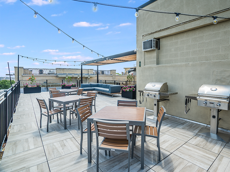 Rooftop deck grilling area at Diplomat, Washington, DC, 20009