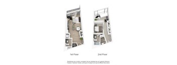 a floor plan of a 1st and 2nd floor apartment  at The Shay, Washington, DC 20001
