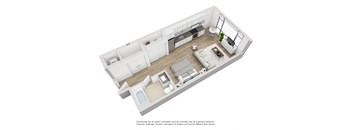 a large open living room with a kitchen and dining area at The Shay, Washington, DC