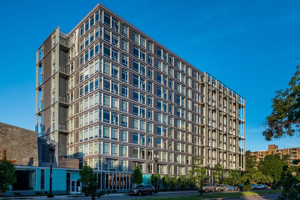 Building exterior at Valo Apartments, Washington, DC 20024