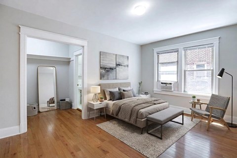 Studio apartment (virtually staged) at 4115 Wisconsin Avenue Apartments in Washington 20016n, DC