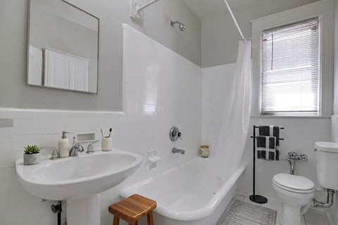 Bathroom (virtually staged) at 4115 Wisconsin Avenue Apartments in Washington, DC 20016
