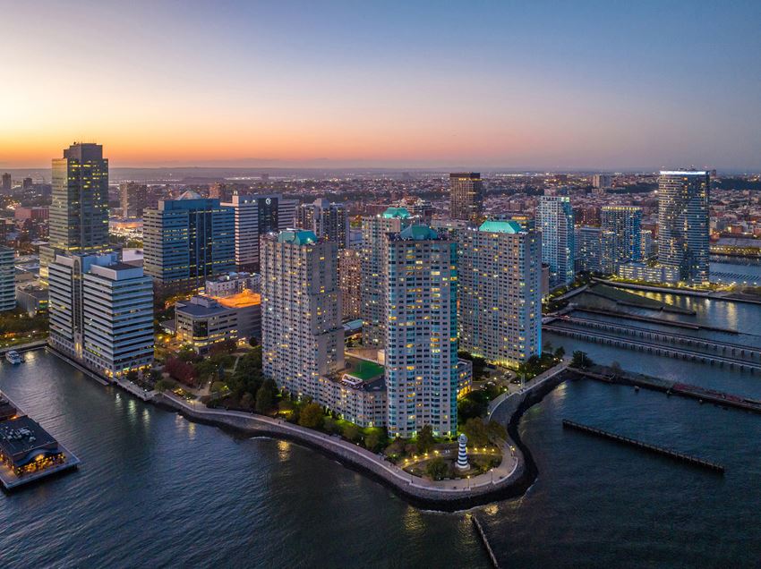 Newport aerial view at sunset of walkway - Photo Gallery