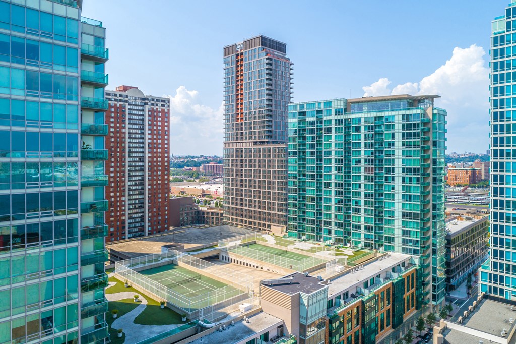 outdoor tennis courts on roof top