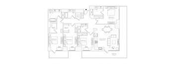 a floor plan of a house with a lot of furniture