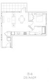 1B-6 Floor Plan 1B-6 Floor Plan at The Rushmore, Washington, DC, 20003