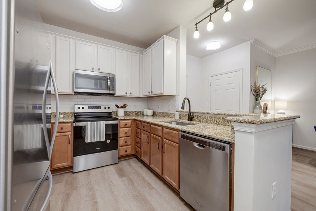 Come see how our newly renovated kitchens look at Evergreens at Columbia Town Center.