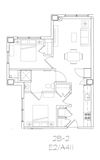 2B-2 Floor Plan 2B-2 Floor Plan at The Rushmore, Washington