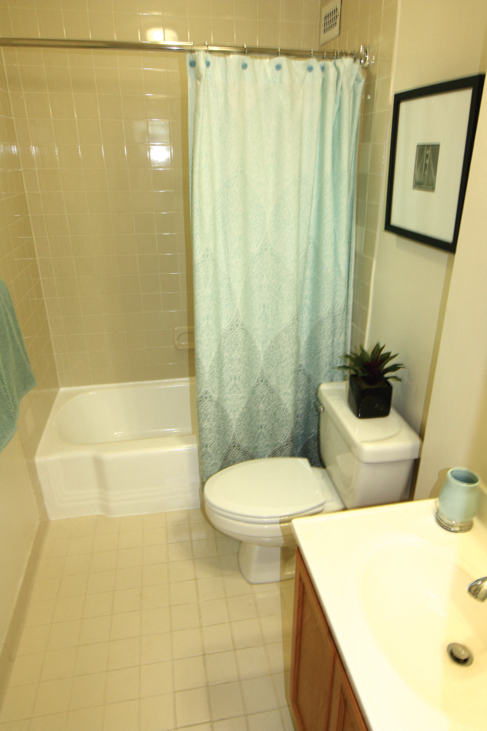 Ceramic Tile Bathrooms at Calvert House Apartments, Washington