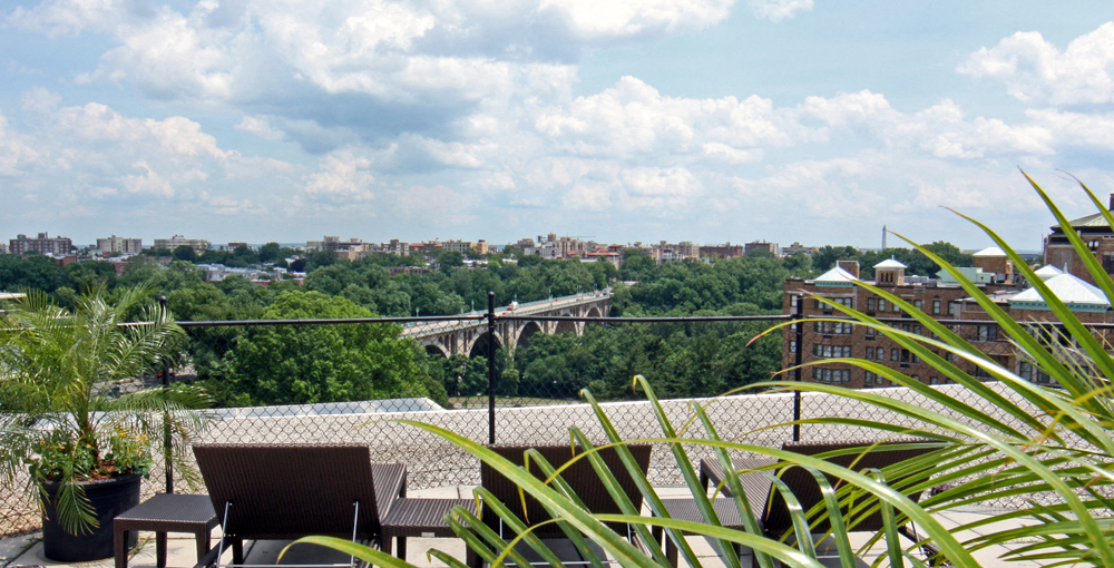 Roof Deck overlooking Rock Creek Park at Calvert House Apartments, Washington, 20008