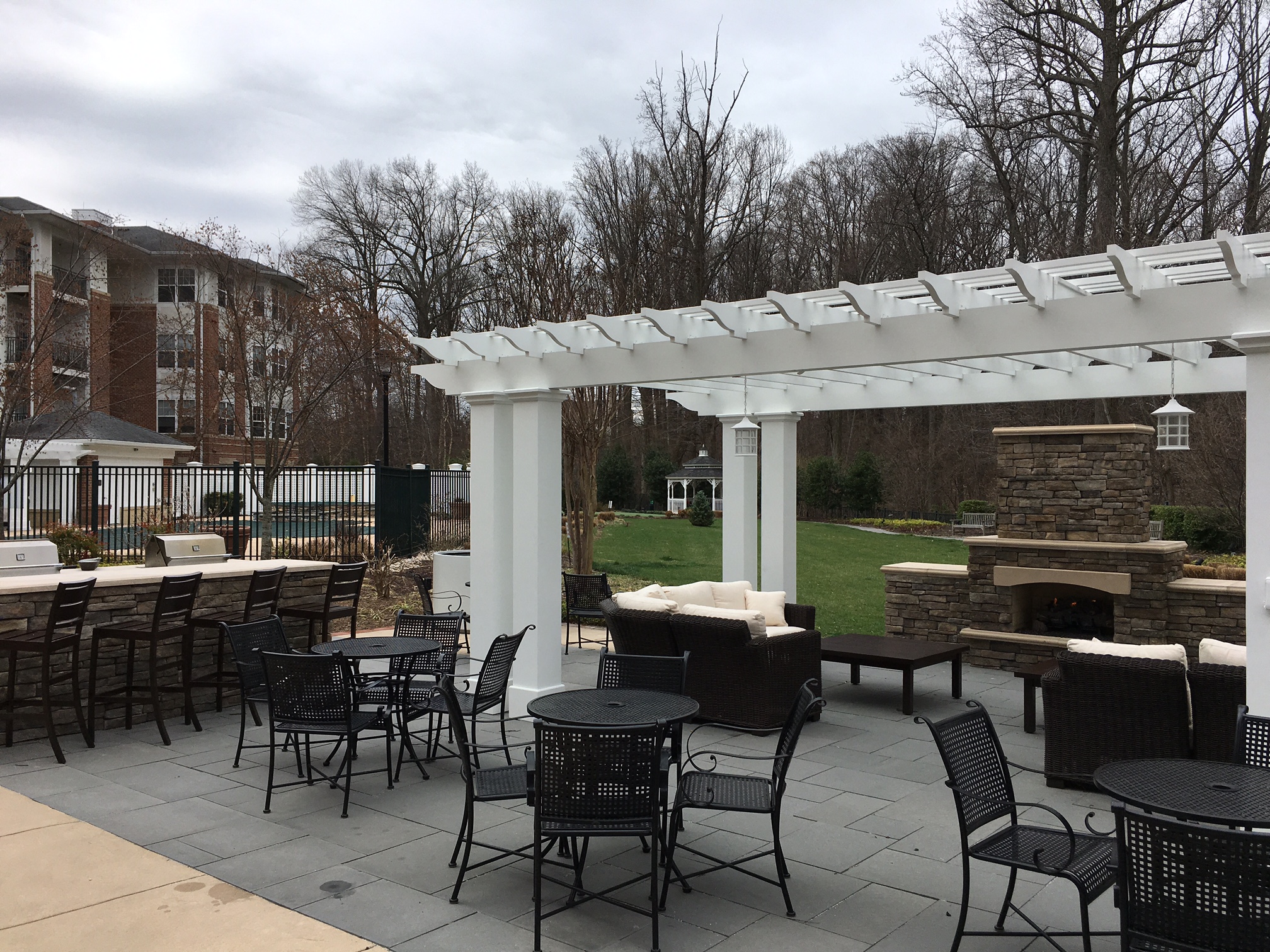 Spectacular Fireplace at Evergreens at Columbia Town Center, Columbia, MD,21044