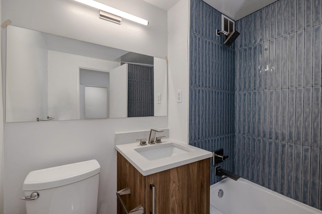 Quebec House light scheme renovated studio bathroom