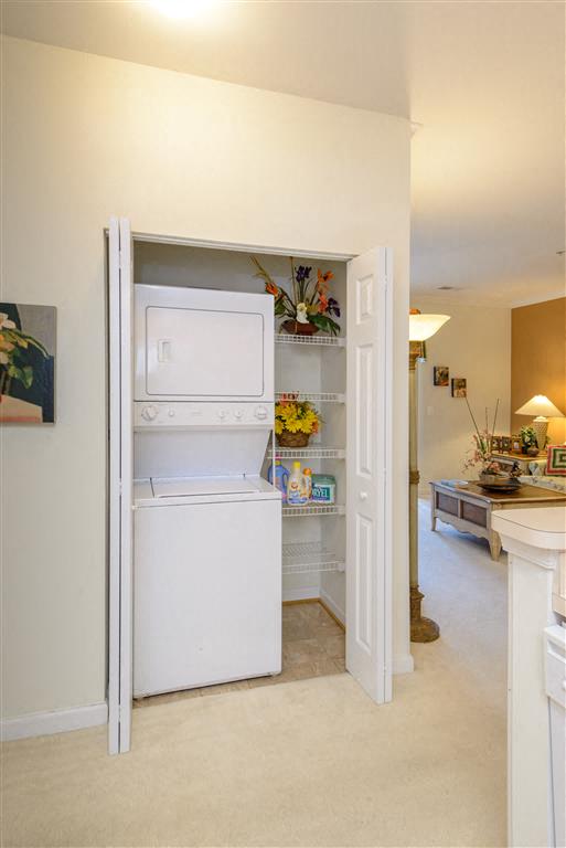 Full-Size Stackable Washer And Dryer In Home at Evergreens at Smith Run, Fredericksburg, VA, 22401