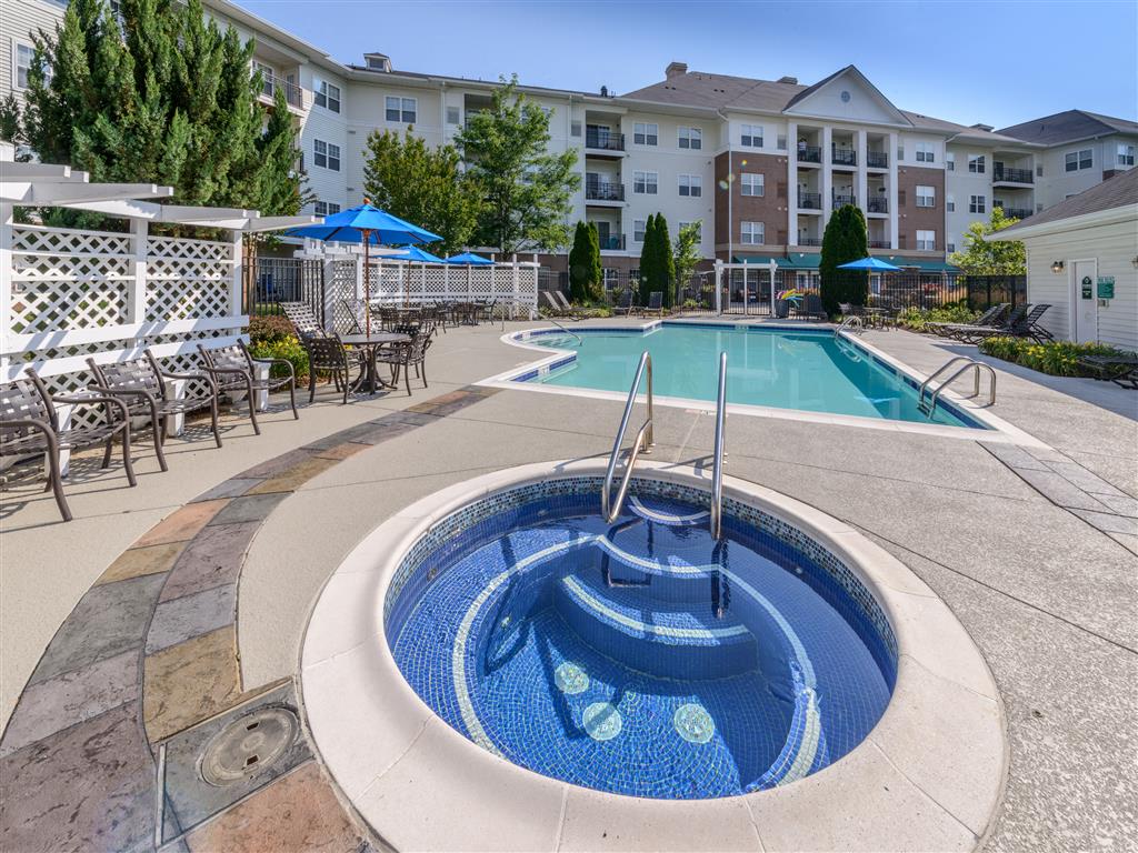 Pool and Hydrotherapy Spa at Evergreens at Smith Run, Virginia, 22401
