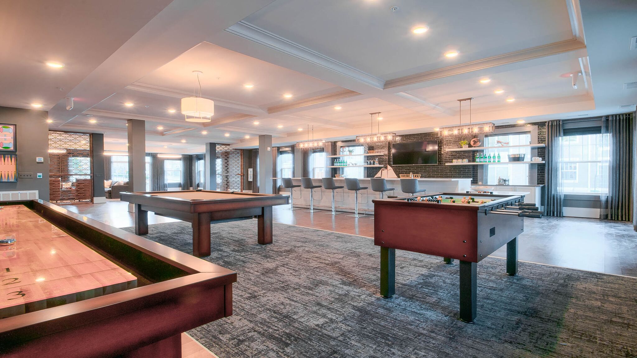 Billiards Table In Clubhouse at Village Center Apartments At Wormans Mill*, Frederick, MD, 21701