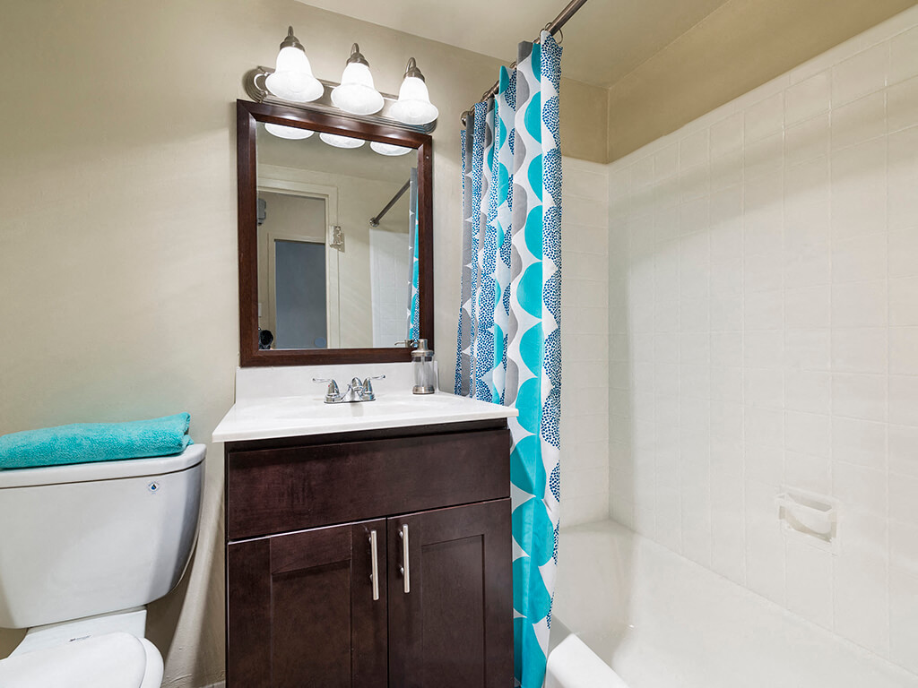 Solid Cultured Marble Bathroom Counter Tops at 2400 Pennsylvania Avenue Apartments, Washington, DC,20037