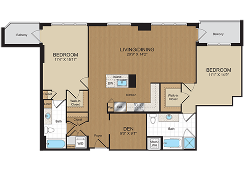 Floorplan at Harrison at Reston Town Center, Reston, VA, 20190