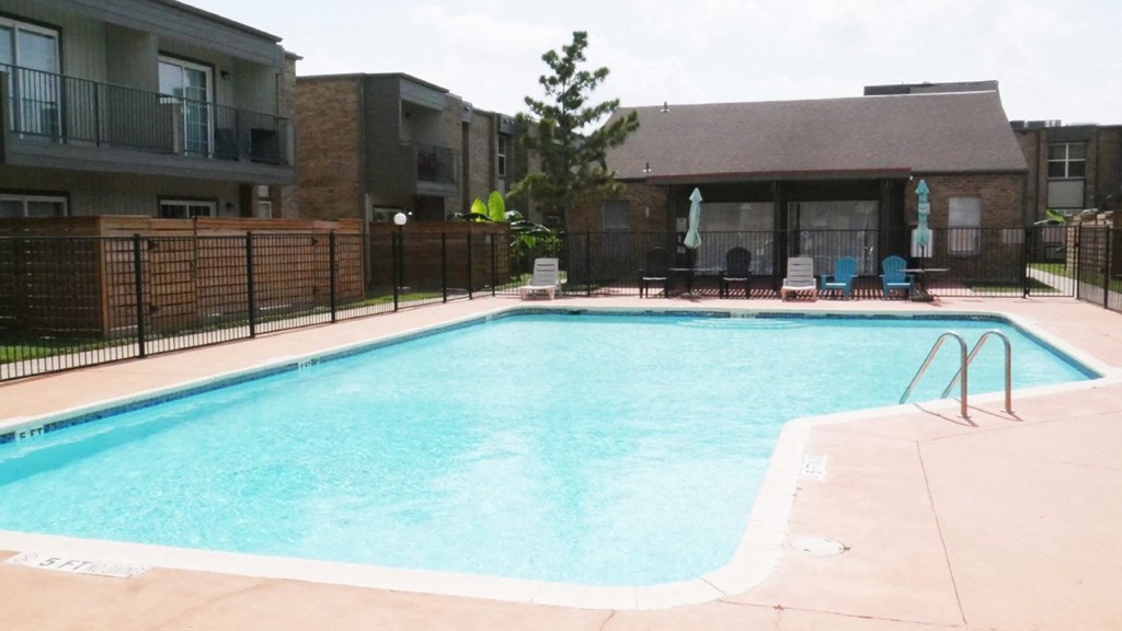 Sparkling inground pool