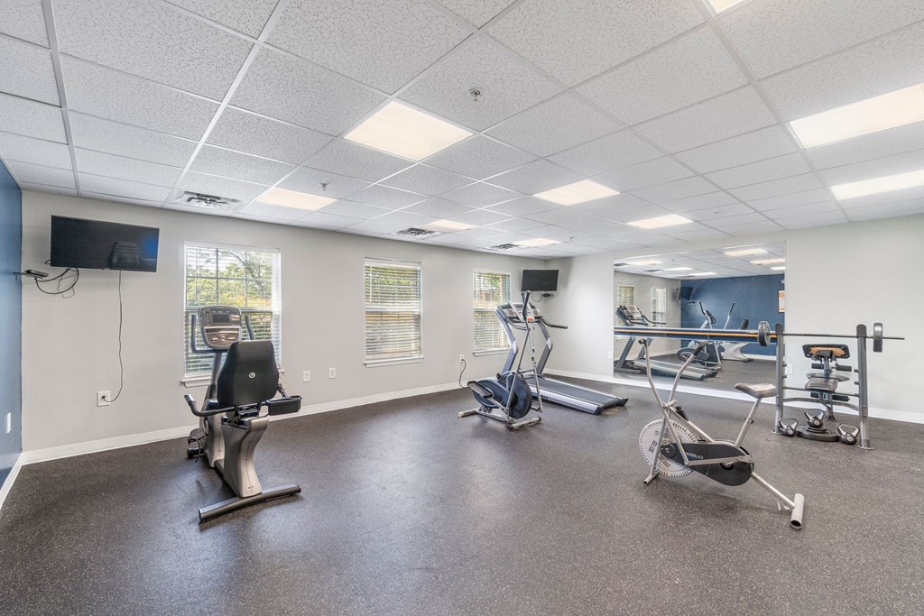 the gym atrium at trillium apartments va