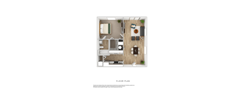 a 3d rendering of a floor plan of a bedroom