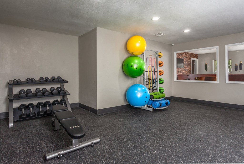 the gym at the preserve apartments