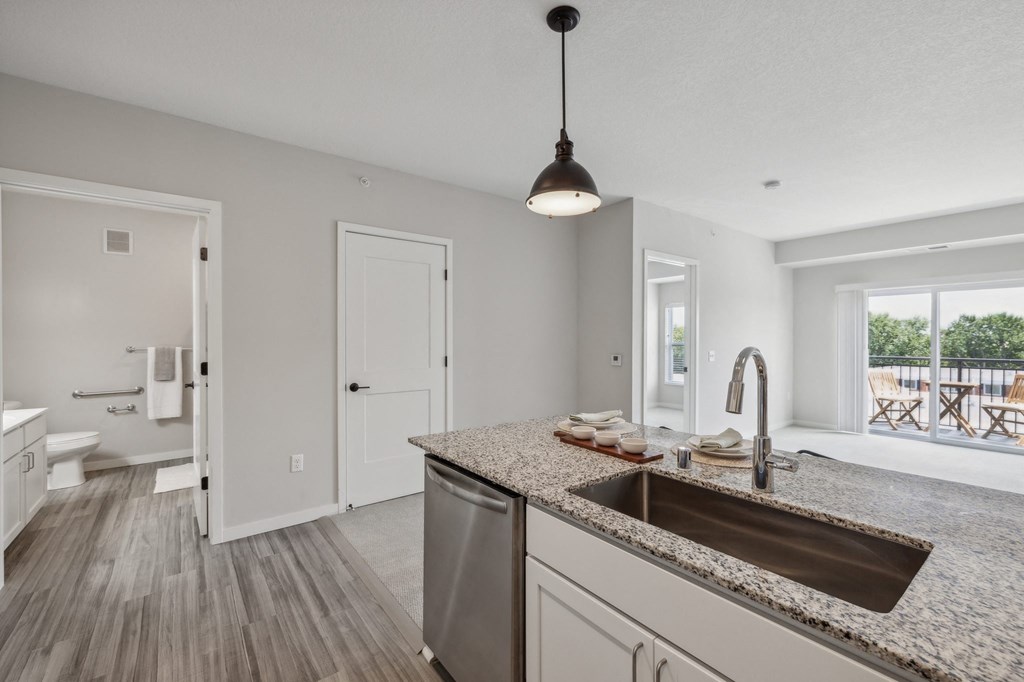 Sink With Faucet at The Hendrickson, Falcon Heights, MN, 55113